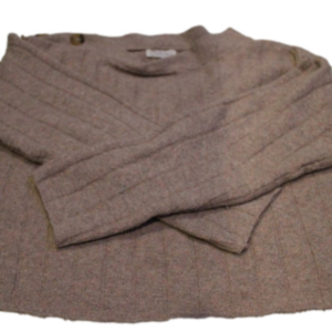 Jolie & Joy Women's Casual Pullover Soft Knit Tan Long Sleeve Sweater Size small